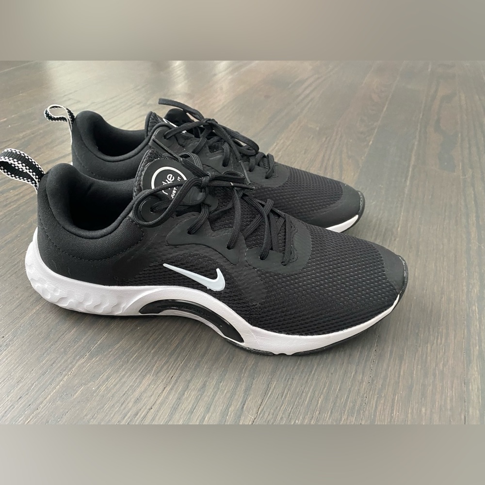 Black and white Nike sneakers
